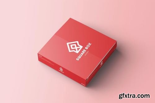 Square Package Box Mockup Design Pack 15xPSD