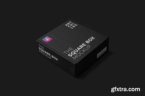 Square Package Box Mockup Design Pack 15xPSD