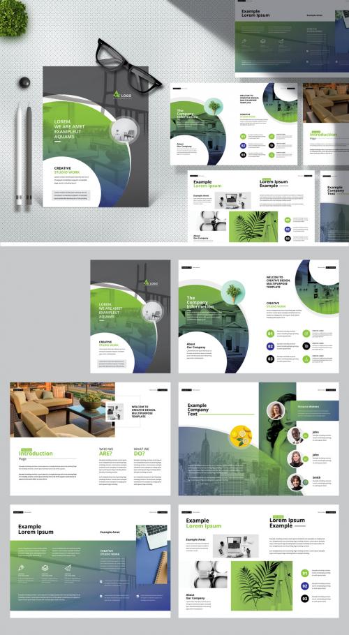 Dark Green Project Proposal Layout - 388085382