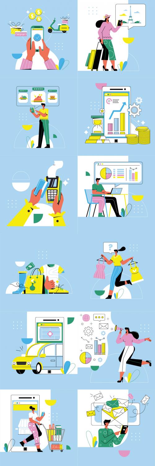 Ecommerce Illustration Set - 388100369