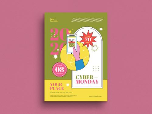 Cyber Monday Flyer Layout - 388100379