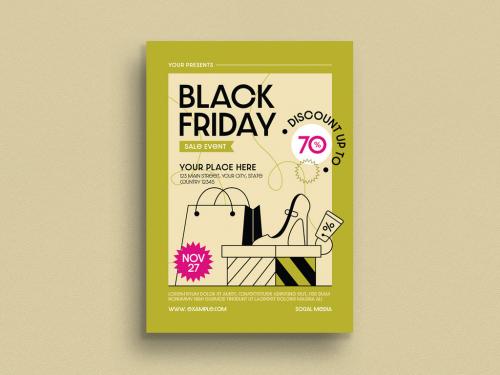 Black Friday Flyer Layout - 388100384