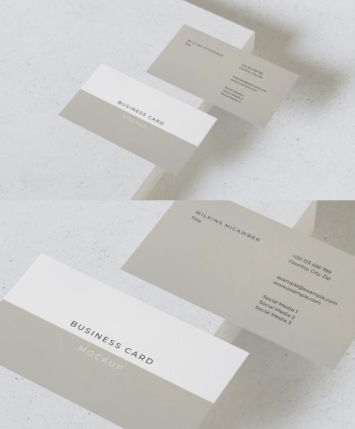 Horizontal Business Cards Mockup - 388334350