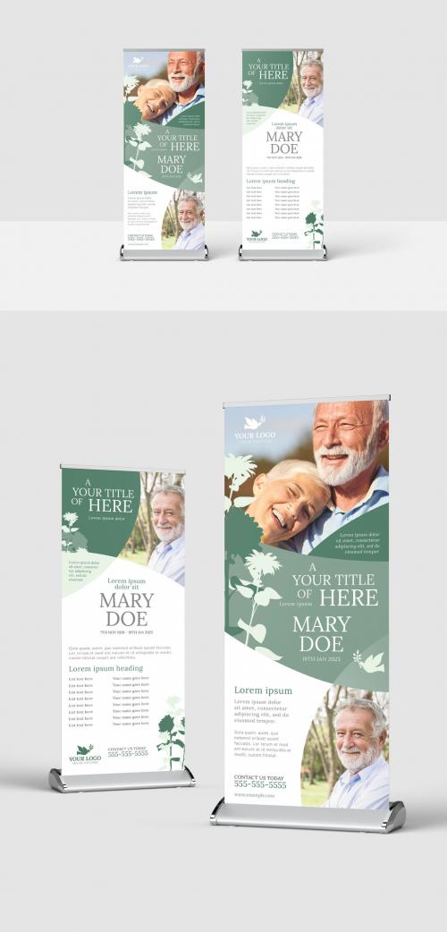 Church Charity Non-Profit Event Roll Up Banner Layout - 388569448