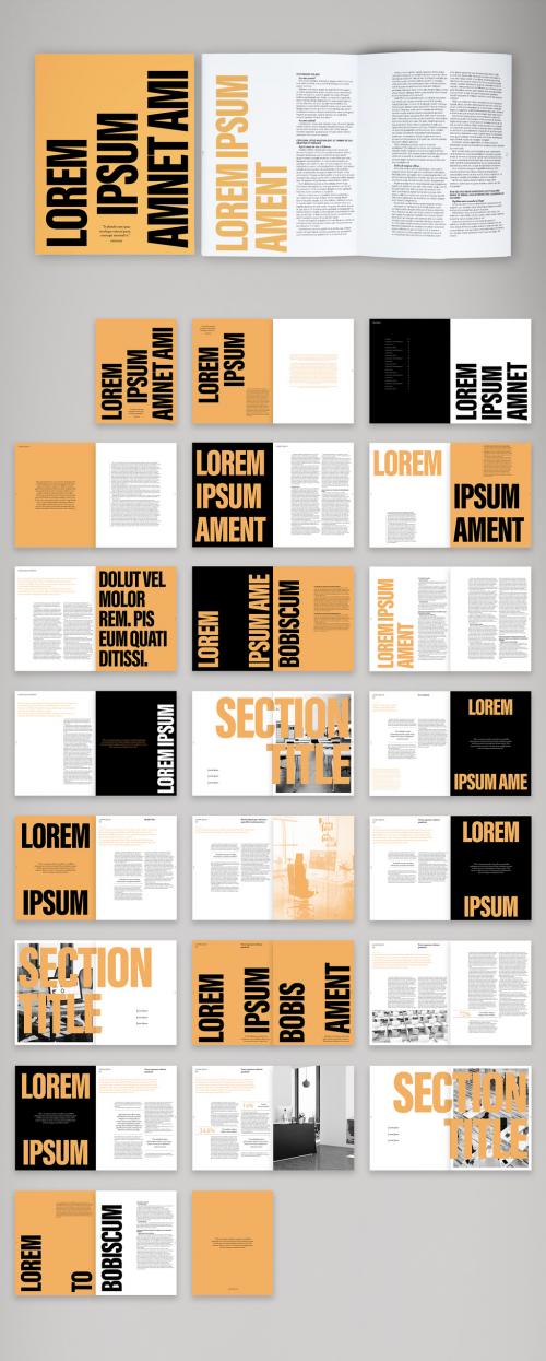 Business Communication Layout with Orange Accents - 388784471