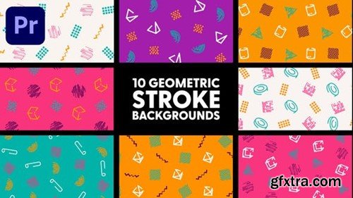 Videohive Geometric Stroke Backgrounds 50474332