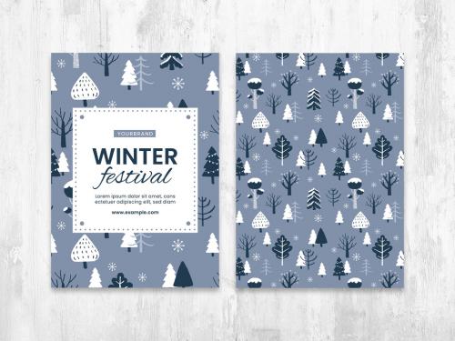 Simple Winter Festival Flyer Layout for Winter Events - 389722404