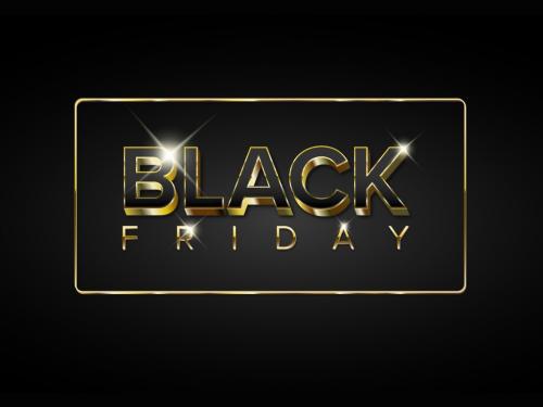 Golden Black Friday Sale Flyer Banner - 389734772