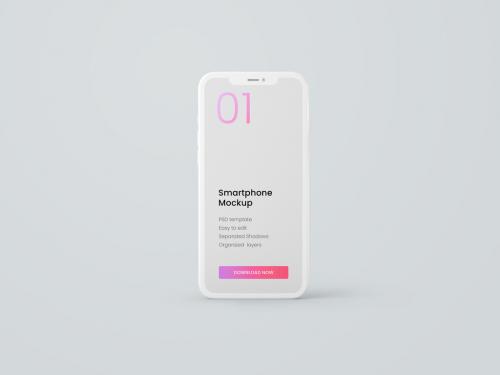 Clay Smartphone Mockup for Application UI Designs - 389939464