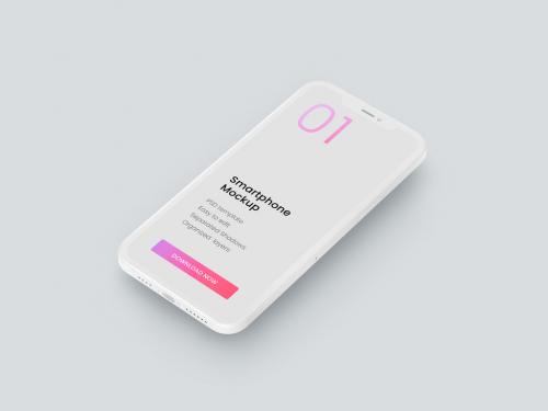 Clay Smartphone Mockup for Application UI Designs - 389939708