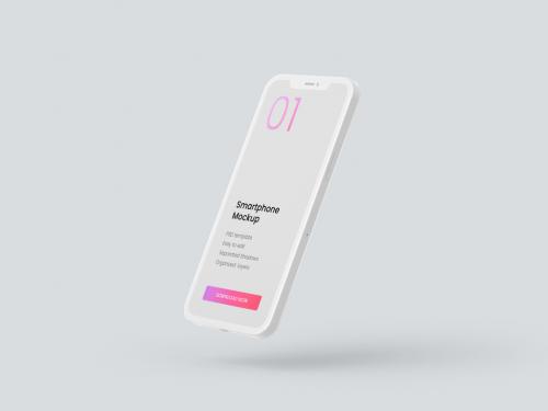 Clay Smartphone Mockup for Application UI Designs - 389939966