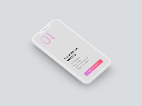 Clay Smartphone Mockup for Application UI Designs - 389940352