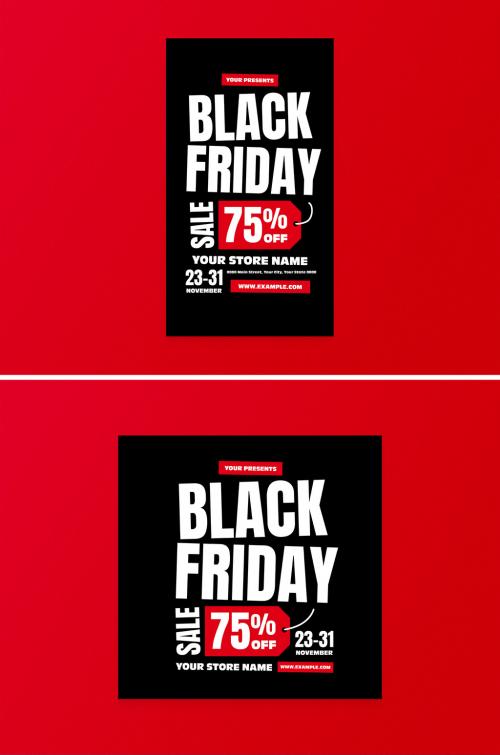 Black Friday Big Sale Social Media Layout - 389975304
