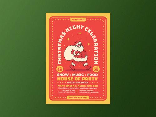 Santa Christmas Celebration Flyer Layout - 389975456