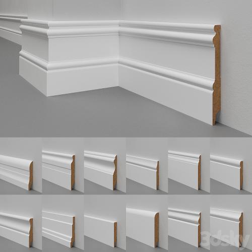 Skirting boards MDF Madest Decor (28 pieces)