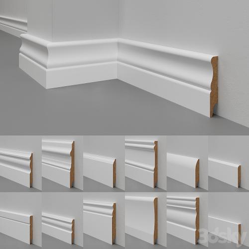 Skirting boards MDF Madest Decor (28 pieces)