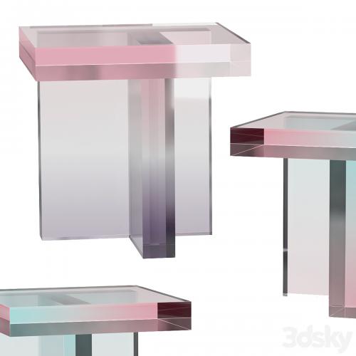 Tables Made With Dyed Acrylic Resin