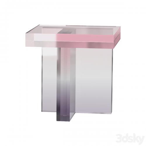 Tables Made With Dyed Acrylic Resin