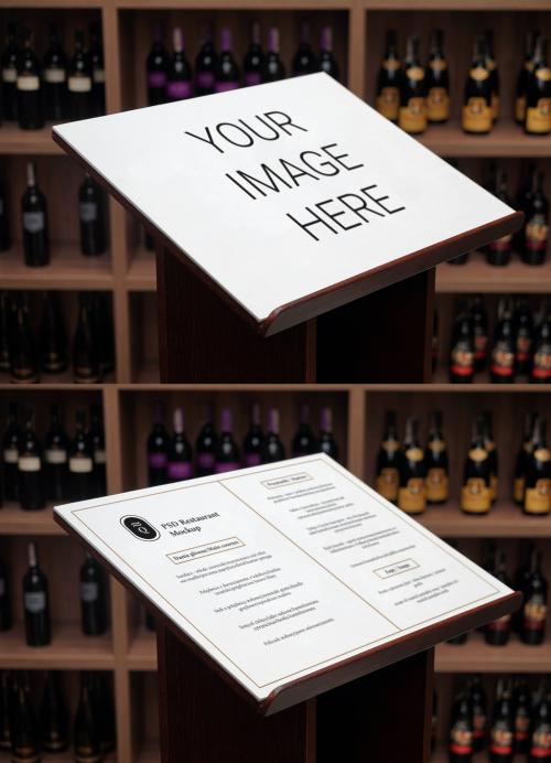 Wine Menu Mockup - 390684010