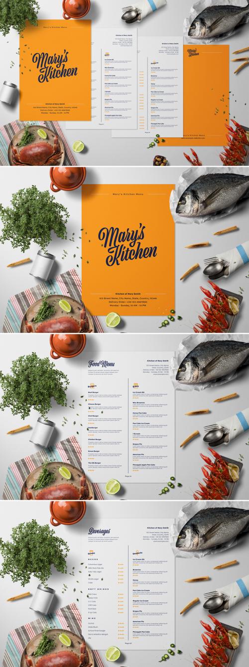 Retro Food Menu Layout  - 390723627