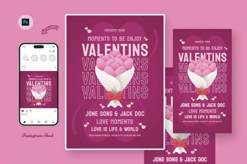 Envelopes Valentines Day Flyer Template