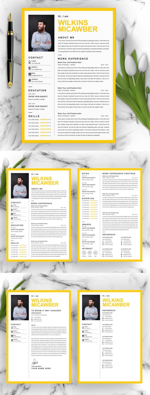 Modern Resume Layout Kit - 391343155