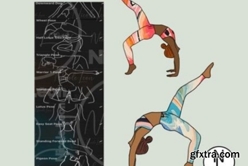 Procreate Yoga Poses Stamps