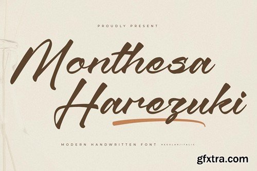 Monthesa Harezuki Modern Handwritten Font 87XCMEY