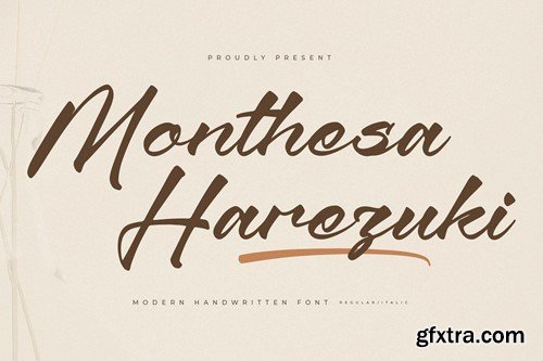 Monthesa Harezuki Modern Handwritten Font 87XCMEY