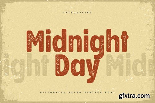 Midnight Day - Historical Retro Vintage Font EGAFPN8