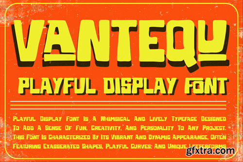 Vantequ - Playful Display Font WZW84EG