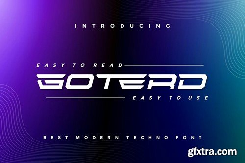 Goterd - Modern Techno Font D5K8BYD