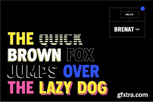 Brenat - Layered Sans Serif Font 4N7SKCS