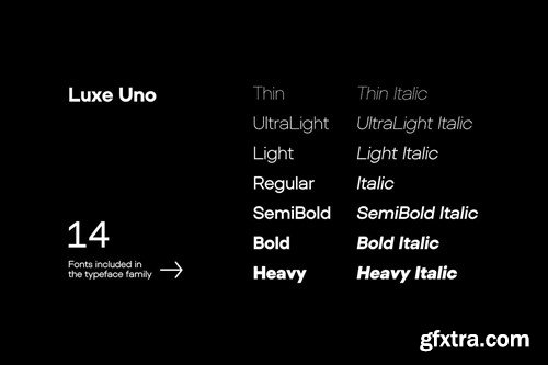 Luxe Uno - Modern Sans-Serif Font Family KWCJW99