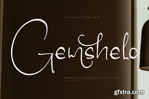 Gemshelo Modern Handwritten Font LDHXRXP