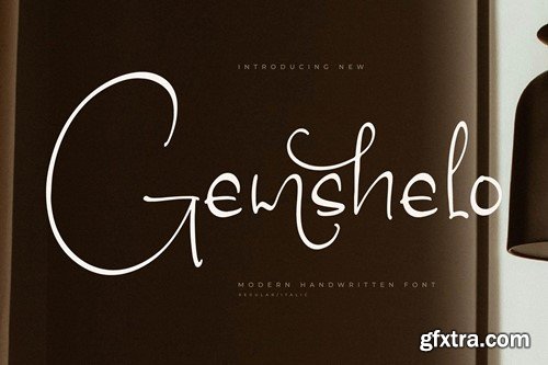 Gemshelo Modern Handwritten Font LDHXRXP