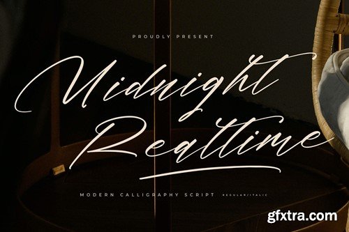 Midnight Realtime Modern Calligraphy Font PBAC5KN