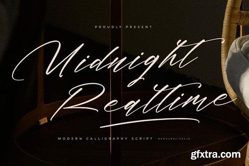 Midnight Realtime Modern Calligraphy Font PBAC5KN