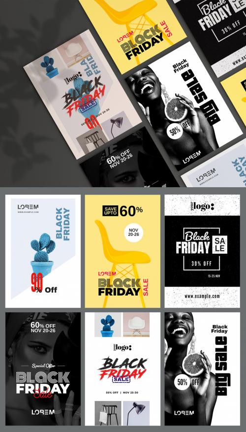 Black Friday Story Banners Layouts - 391840094