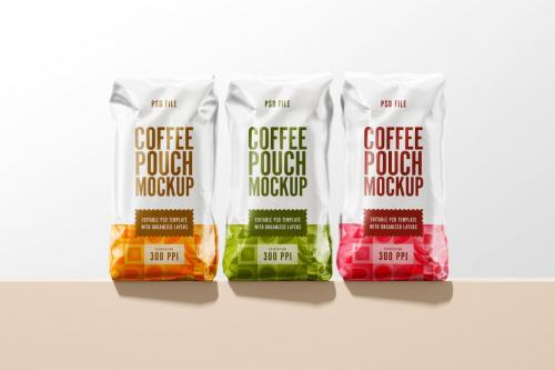 Coffee Bag Packaging Mockup Set