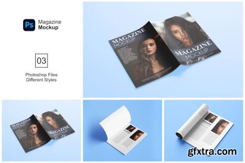 Magazine Mockup Design Pack 14xPSD