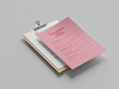 Restaurant Menu Mockup