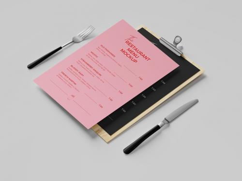 Restaurant Menu Mockup