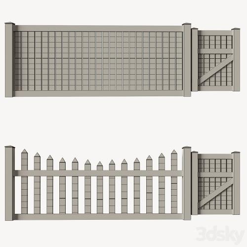 Set of PVC fences + wicket