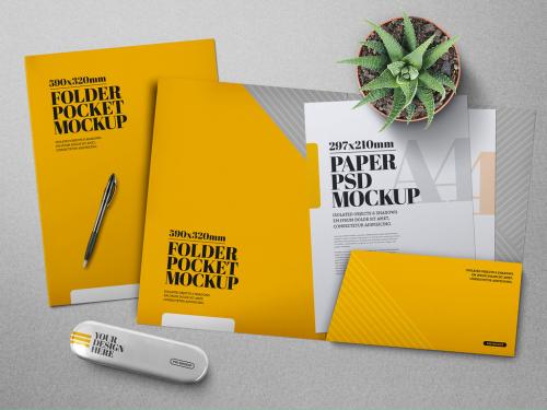 Pocket Folder Mockups - 392289820