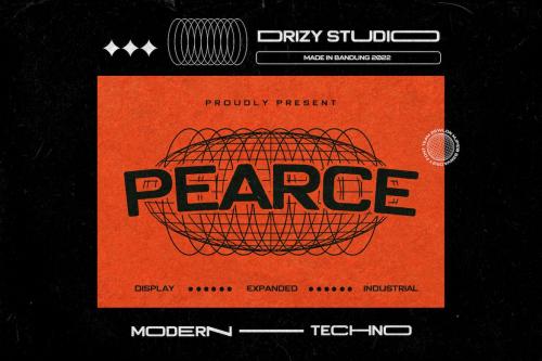 Pearce - Modern Techno Font