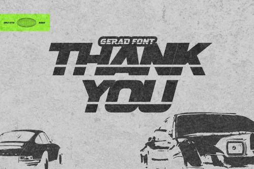 Gerad - Industrial Modern Stencil Font