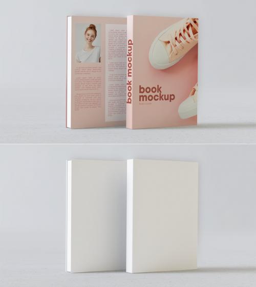 Book Cover and Back Cover Mockup  - 392324939