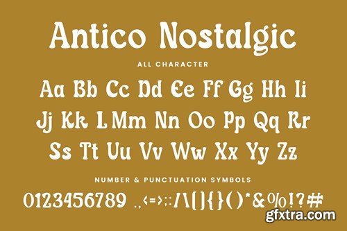 Antico Nostalgic - Serif Vintage Font 3GQSDAQ