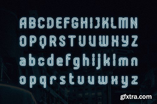 Armorave - Futuristic Techno Line Font F55JXU8